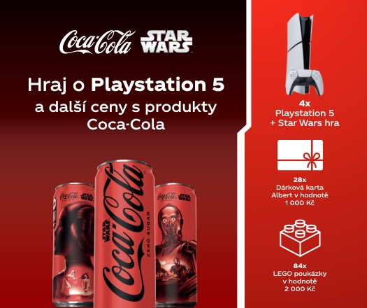 Hrajte o Playstation 5 a další výhry s produkty Coca-Cola