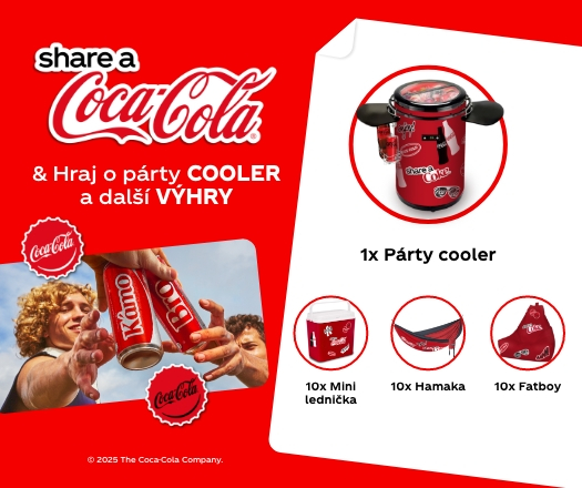 Hrajte o party cooler a další výhry s produkty Coca-Cola