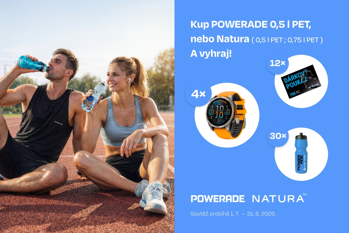 Hraj o hodinky Garmin a další výhry s Powerade a Naturou
