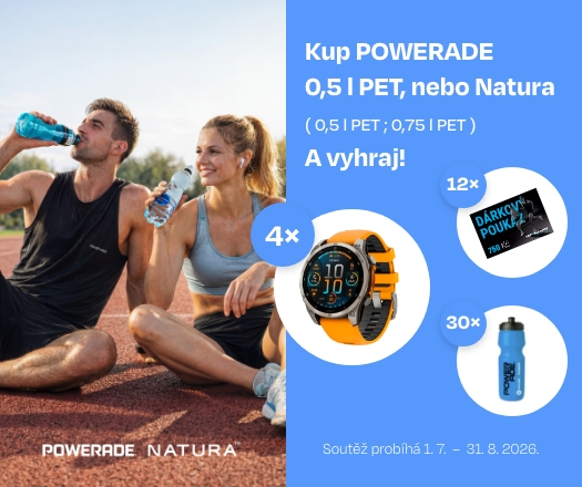 Hraj o hodinky Garmin a další výhry s Powerade a Naturou
